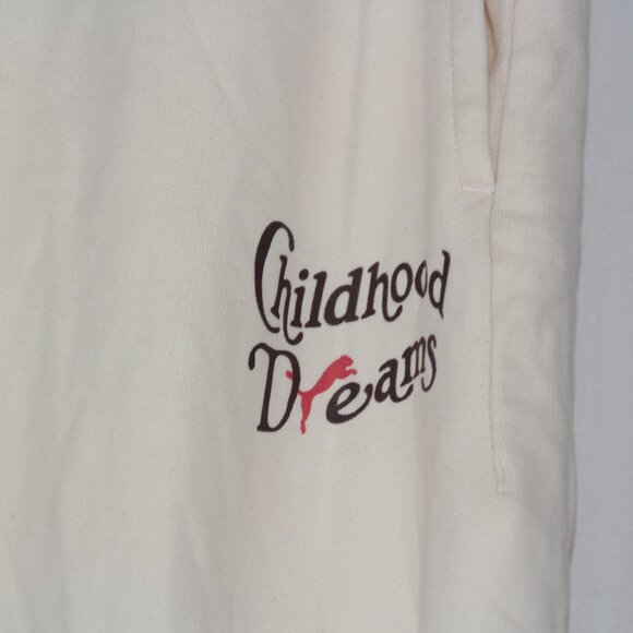 PUMA Sweatpants X Childhood Dreams Men's Beige Casual Athletic Bottoms Size M - Picture 5 of 13